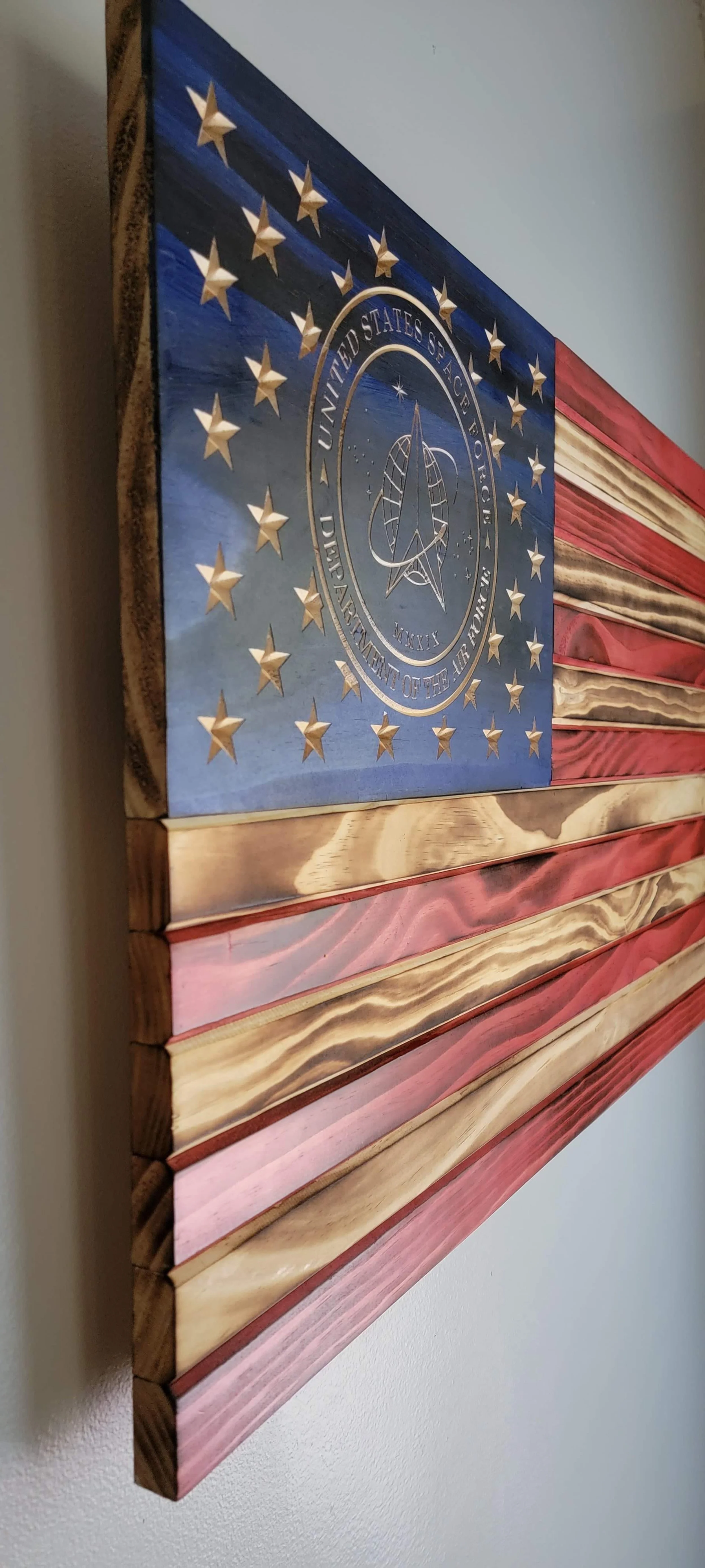 Handcrafted U.S. Space Force Flag — Georgia Rustics WoodWorks